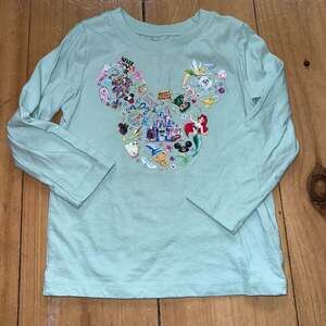 Disney Mickey Forever Best Day Ever Long Sleeve Aqua Long Sleeve T-Shirt 3t